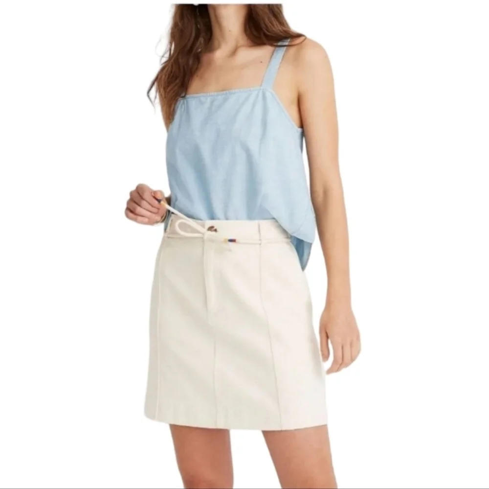 Madewell Capital A-line Mini Skirt Tie Belt Detail Size 0 Boho